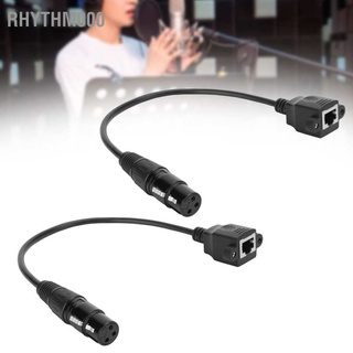 Rhythm000 2 ชิ้น Xlr To Rj45 Female อะแดปเตอร์เชื่อมต่อสายเคเบิ้ลเสียง 3Pin