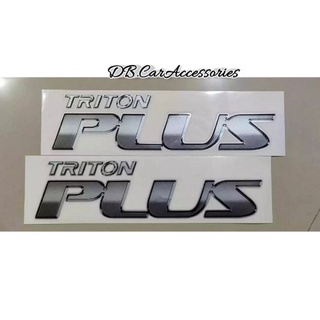 สติ๊กเกอร์ TRITON PLUS ติดข้างท้ายกระบะ แพ็ค 2ชิ้น