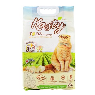 Kasty Tofu Cat Litter Original (Pea Fiber) ทรายเต้าหู้ (ผลิตจากถั่วลันเตา) ธรรมชาติ100% 10ลิตร