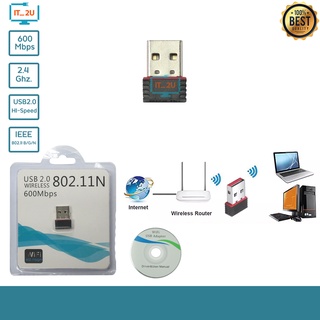 USB Wireless 300Mbps/600Mbps 802.11N ตัวรับสัญญาณไวไฟ Wifi Adapter