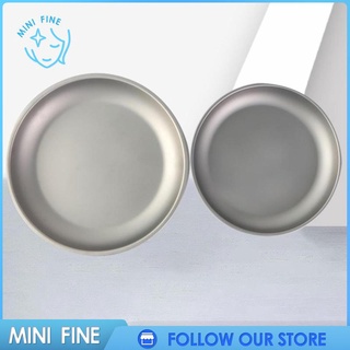 Titanium Plate Fruit Tableware Round Dish Frying Pan for Picnic BBQ