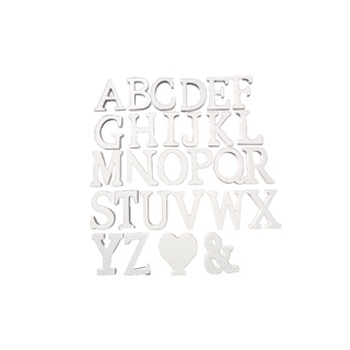 บล็อกไม้ตัวอักษร A-Z ตัวเลข Kayu Abc สีขาว สําหรับตกแต่งบ้าน วันเกิด