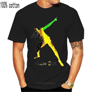 เสื้อยืด พิมพ์ลาย Usain Bolt Jamaica ตลก แปลกใหม่ สําหรับผู้ชาย ผู้หญิง