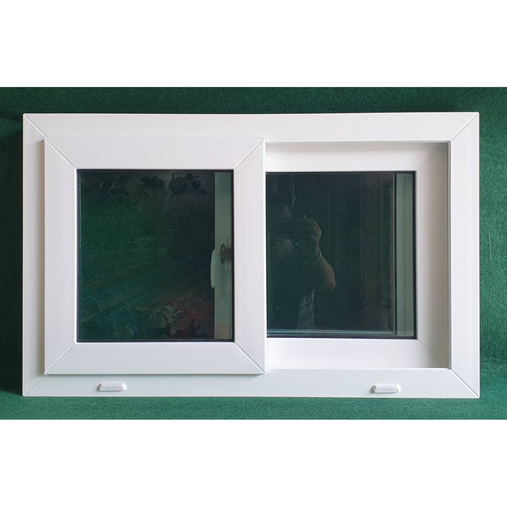 หน้าต่างบานเลื่อน UPVC บานสำเร็จรูป+มุ้ง