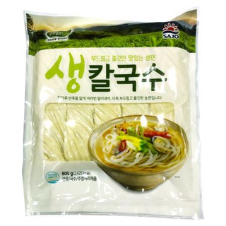 พร้อมส่ง 생칼국수 บะหมี่เกาหลี(เส้นสด) Sajo Knife Cut Kalguksoo Noodle 800g