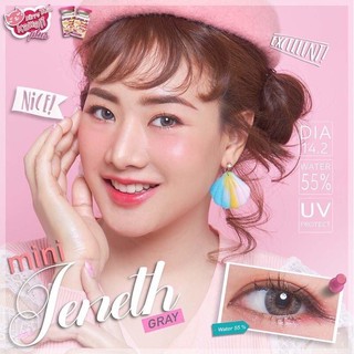 Mini Jeneth Gray (1) มินิ สีเทา เทา ทรีโทน ฉ่ำๆ Kitty Kawaii ค่าอมน้ำสูง คอนแทคเลนส์ ค่าสายตา สายตาสั้น แฟชั่น