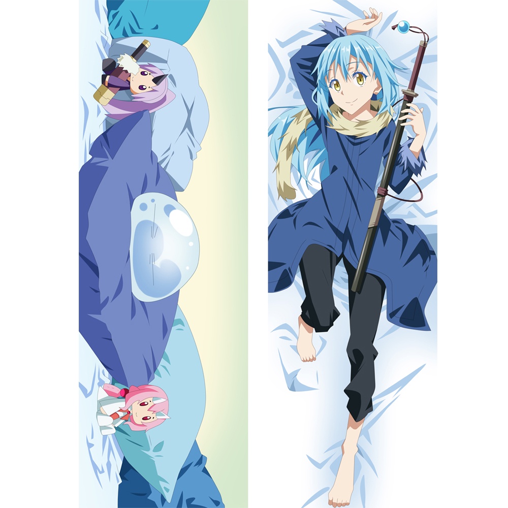 60x180 ซม.อะนิเมะ Rimuru Tempest หมอน Dakimakura Tensei shata Slime Datta Ken Peacksin โยนหมอน