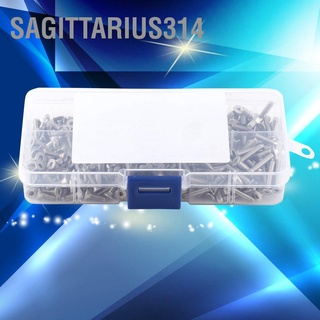 Sagittarius314 ซ็อกเก็ตสกรูสเตนเลส Ss304 หัวแบน หกเหลี่ยม M3 พร้อมกล่อง 300 ชิ้น