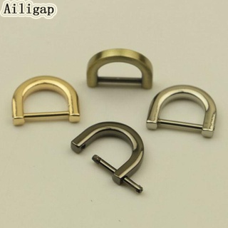 Ailigap 1.2/1.5ซม.D Ring หัวเข็มขัดโลหะสําหรับเปิดกระเป๋าถอดออกได้ 1ชิ้น