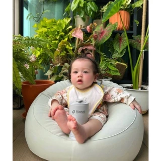 Richell(ริเชล) Soft Baby Sofa เก้าอี้ปั้มลมโซฟาผ้านุ่มกำมะหยี่ พกพาสะดวก หัดนั่งทรงตัวไม่ล้ม