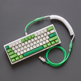 Fancytech Royal typewriter Coiled Aviator Cable 3-stage สายคีย์บอร์ด USB-C สายเคเบิ้ลขด Custom สำหรับ Mechanical Keyboar