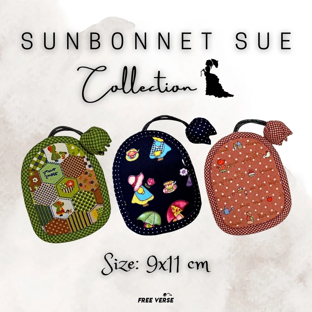 💖พวงกุญแจมีซิป ชุด Sunbonnet Sue💖งาน Handmade เก็บคีย์การ์ดได้ค่ะ ใช้สำหรับเก็บกุญแจบ้าน กุญแจห้องพัก กุญแจรถยนต์