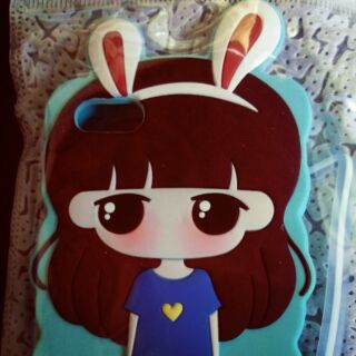 เคสซิลิโคนลายเด็กผู้หญิง คาดหูกระต่าย