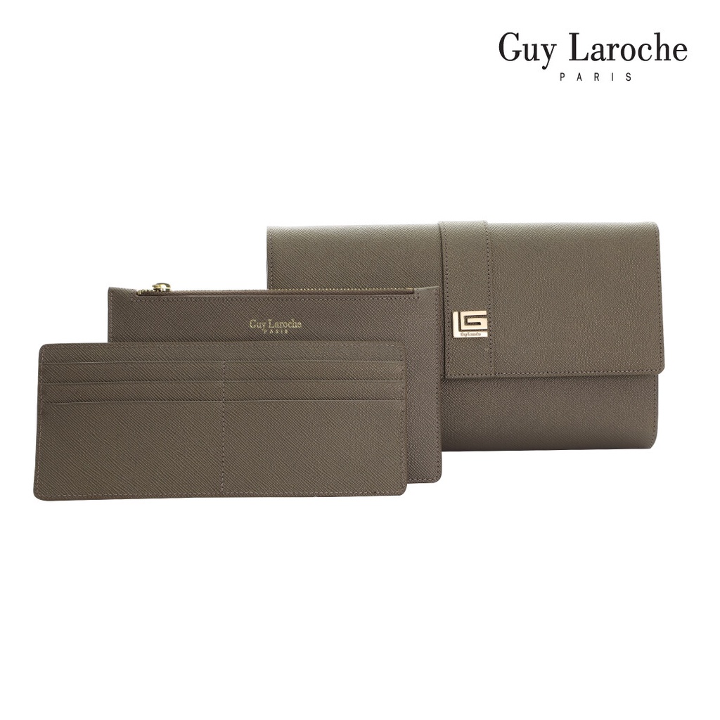 Guy Laroche กระเป๋าสะพายสตรี รุ่น CLASSIC III - AGH0112_BR ( หนังอัดลาย )