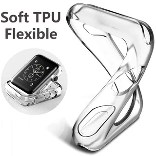 เคสซิลิโคนใสแบบนุ่ม (ไม่มีหน้าจอ) เข้ากันได้กับ Apple Watch 49/46/45/41/44/40/42/38mm Series Ultra/11/10/9/8/7/SE/6/5/4/3/2/1