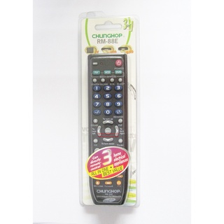 RM-88E รีโมทรวมทีวี  รีโมทรวมวีซีดี รีโมทรวมดีวีดี CHUNGHOP RM-88E UNIVERSAL REMOTE 3 IN 1 ฉุนกรุ๊ป รุ่น RM-88E รีโมทรวม