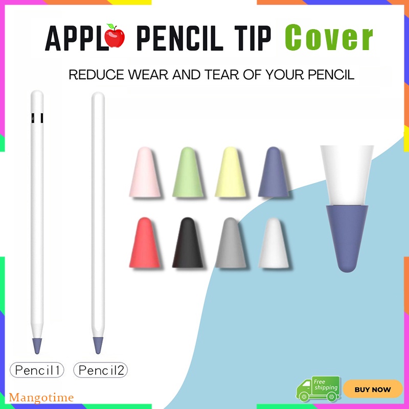 【จัดส่งรวดเร็ว】เคสปลายปากกาสไตลัส ซิลิโคน สําหรับ Apple Pencil Gen 1/2 5 ชิ้น