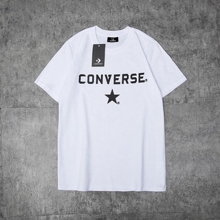 SimpleสีทึบYAOFA Original_Converseเสื้อยืดแฟชั่นคุณภาพสูงชายCasualสั้นแขนเสื้อฤดูร้อนหลวมแขนสั้นเสื้อยืดชาย