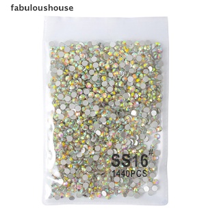 [fabuloushouse] หินคริสตัล พลอยเทียม สําหรับตกแต่งเล็บ DIY 1440 ชิ้น