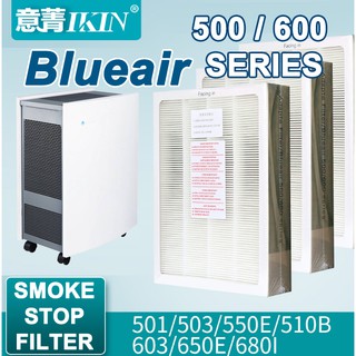 IKIN ชุดแผ่นฟอกอากาศ สำหรับ Blueair รุ่น Smoke Stop และ รุ่น Particle Filter รหัส 501,503,505,550E,601,603,605,605E,680i