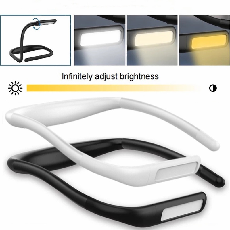 ไฟฉาย LED แบบคล้องคอ แบบพกพา ยืดหยุ่น ชาร์จ USB สําหรับอ่านหนังสือ กลางแจ้ง