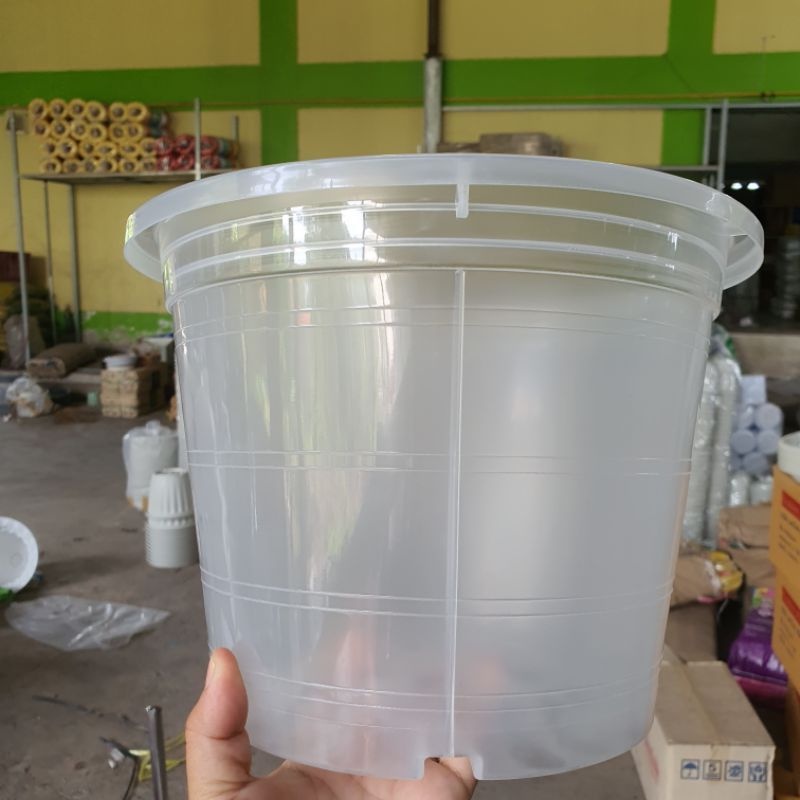 กระถางพลาสติกใส 10 นิ้ว แบบหนาพิเศษ – Clear Plastic Pot