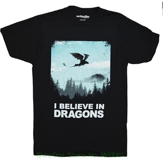 เสื้อยืดพิมพ์ลายเสื้อยืดใหม่ เสื้อยืด พิมพ์ลาย Dreamworks How To Train Your Dragon Want To Believe สําหรับผู้ชาย AAC7485