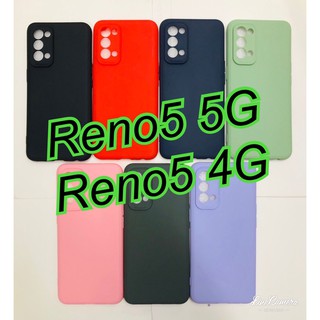 (พร้อมส่งในไทย)เคสTPUนิ่มสีพาสเทลแบบคลุมกล้องOPPO Reno5 5G/Reno5 4G