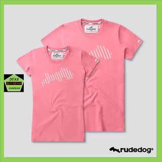 Rudedog เสื้อคอกลม ชาย หญิง รุ่น Backslash สีชมพู