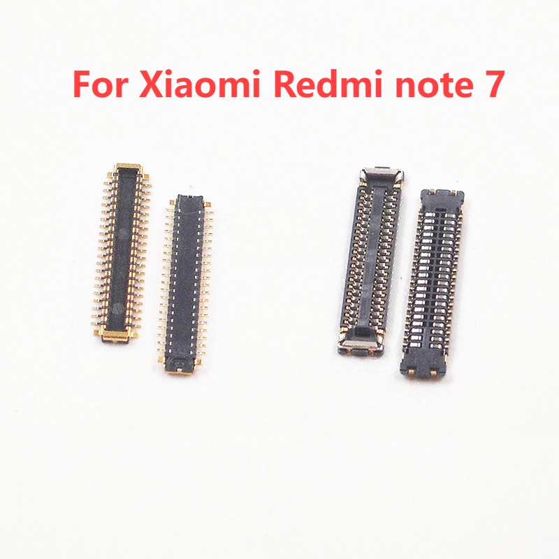 อะไหล่เมนบอร์ด ปลั๊กเชื่อมต่อ FPC สําหรับ Xiaomi Redmi note 7 LCD 2 ชิ้น