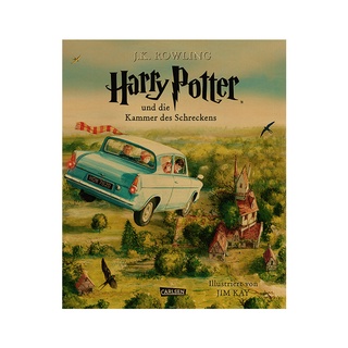 โปสเตอร์กระดาษคราฟท์ ลาย Harry Potter สีฟ้า สําหรับตกแต่งห้องนอน หอพัก บาร์ คาเฟ่