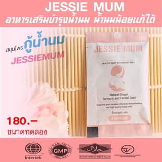 (ขนาดทดลอง) Jessie mum เจสซี่มัม สมุนไพรกู้น้ำนม อาหารเสริมบำรุงน้ำนม ปลอดภัย มี อย และ ฮาลาล (1 ซอง 5 แคปซูล)