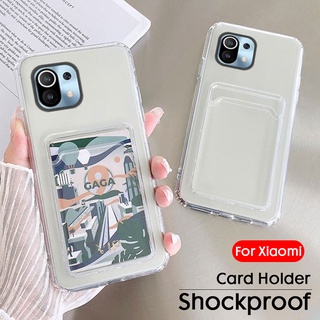 กล่องใส่การ์ด ซิลิโคนนุ่มเคสใสเคสใส่การ์ดที่เก็บรูปถ่าย เคส Xiaomi Mi 13 12 11 Lite 12T 11T 10T 9T Redmi Note 12 Pro 11 11s 10 10S 9S 8 7 Redmi 12 9T 10C 9 9A 9C 8A 7A Poco X3 X4 X5 Pro F3 F4 GT M3 M5 M4 Pro C40 A1