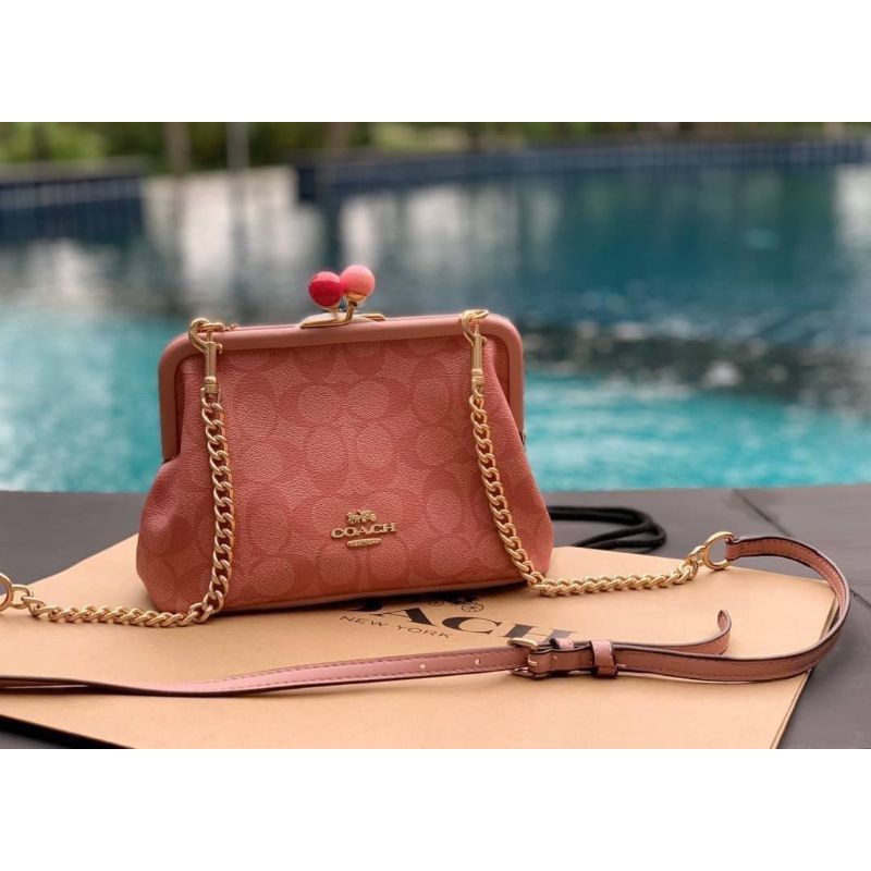 Coach Nora Kisslock Crossbody In Signature