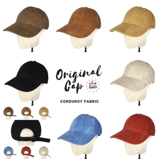 หมวกแก๊ปเปล่า Kelly Original Cap Corduroy (ลูกฟูกริ้วใหญ่)  ปรับไซส์ได้ 57-61 cm.( Set 9 )