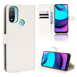 เคสโทรศัพท์หนัง PU ฝาพับแม่เหล็ก พร้อมช่องใส่บัตร หรูหรา สําหรับ Motorola Moto E20 Moto E30 Moto E40