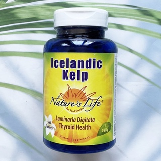 สาหร่ายเคลป์จากไอซ์แลนด์ Icelandic Kelp 500 Tablets (Natures Life®) เสริมไอโอดิน เร่งเผาผลาญอาหาร ล้างพิษ ลดน้ำหนัก