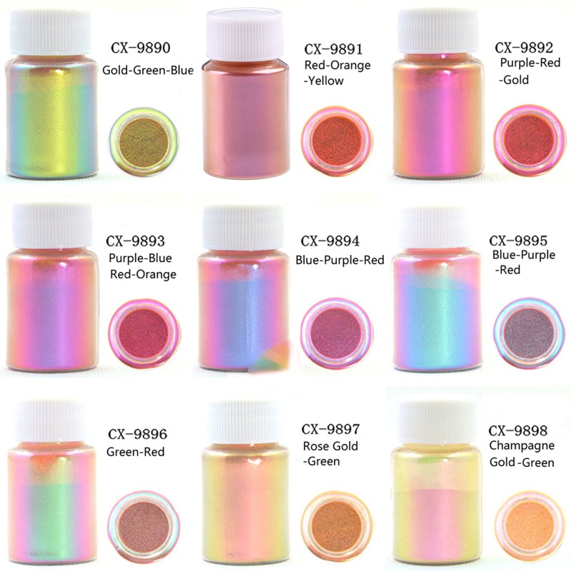 KIN 8 สี Mica Powder - อัพเกรด Pearlescent Pigment สี Shifting Mica Powder Pearl Pigment Powder สําห