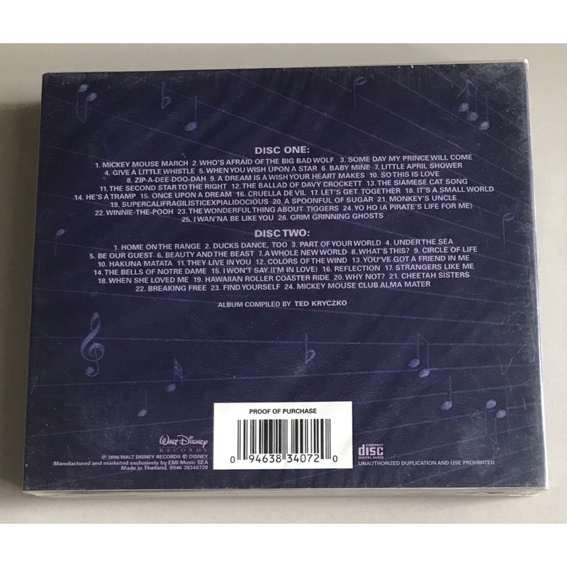 ซีดีเพลง ของแท้ ลิขสิทธิ์ มือ 1 ในซีล...ราคา 350 บาท รวมศิลปิน อัลบั้ม “ Disney : The Music Behind the Magic” (2 CD) | Shopee Thailand