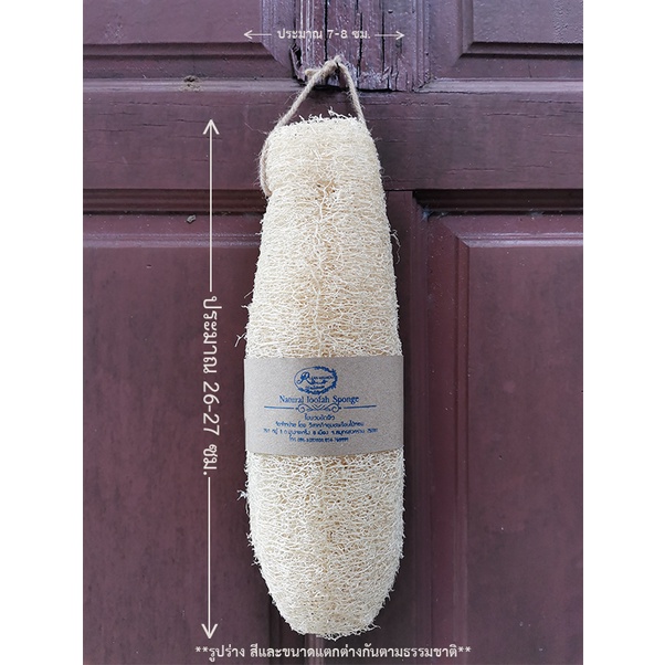 ใยบวบขัดผิว ธรรมชาติ100% ขนาดใหญ่ยาวประมาณ 27 ซม. นำไปแบ่งตัดใช้ได้ตามขนาดที่ต้องการ เรือนไม้หอม