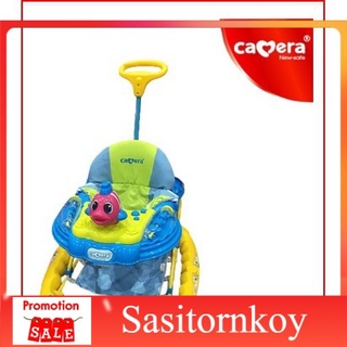 sasitornkoy รถหัดเดินราคาถูก รถหัดเดินเด็กอ่อน ับได้ เข็นพาเดินได้ Camera Baby Walker Seat C-W389fs สีฟ้า รถหัดเดินวงกลม