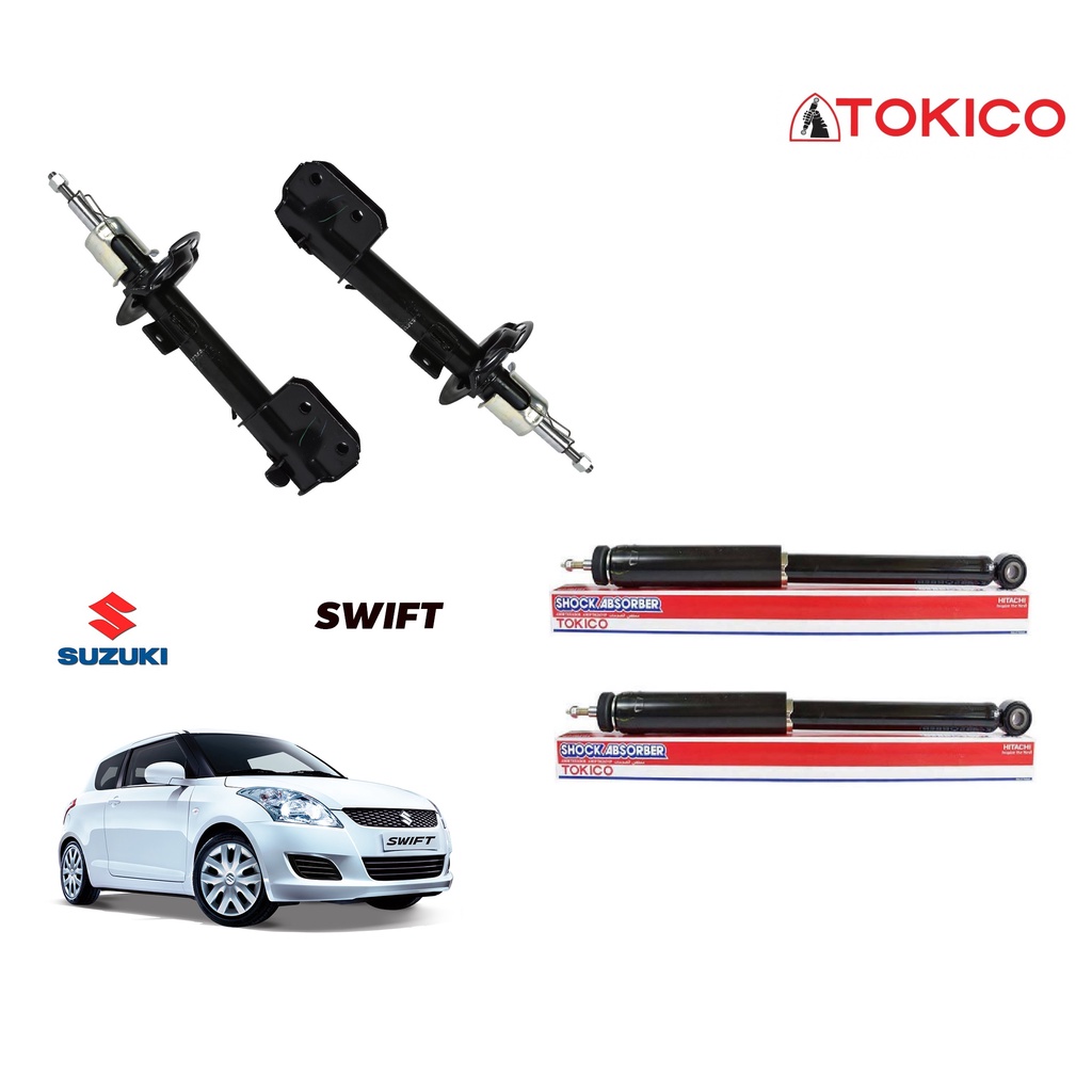 Tokico โช้คอัพ (หน้า-หลัง) Suzuki Swift 1.2 ปี 2012-2017 / 2018-2022 โช๊คอัพหน้า โช้คหน้า โช๊คหลัง ซูซูกิ สวิฟ 1.2