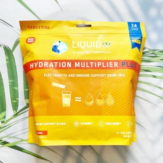 (Liquid I.V.®) Hydration Multiplier Plus Electrolyte Drink Mix Tangerine Flavor 24 Packets ผงอิเล็กโทรไลต์ แบบผง รสส้ม