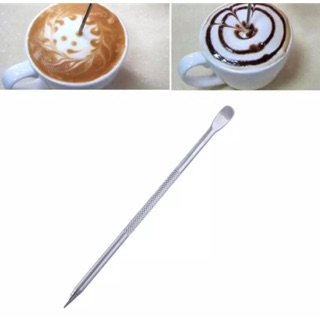 ปากกาวาดลายอาร์ท สแตนนเลส คาปูชิโน ลาเต้ วาดลายกาแฟ ตกแต่งฟอง สแตนเลส Latte art pen