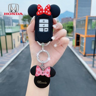 เคสกุญแจรถฮอนด้าระดับไฮเอนด์ เคสกุญแจซิลิโคนลายการ์ตูนมินนี่…