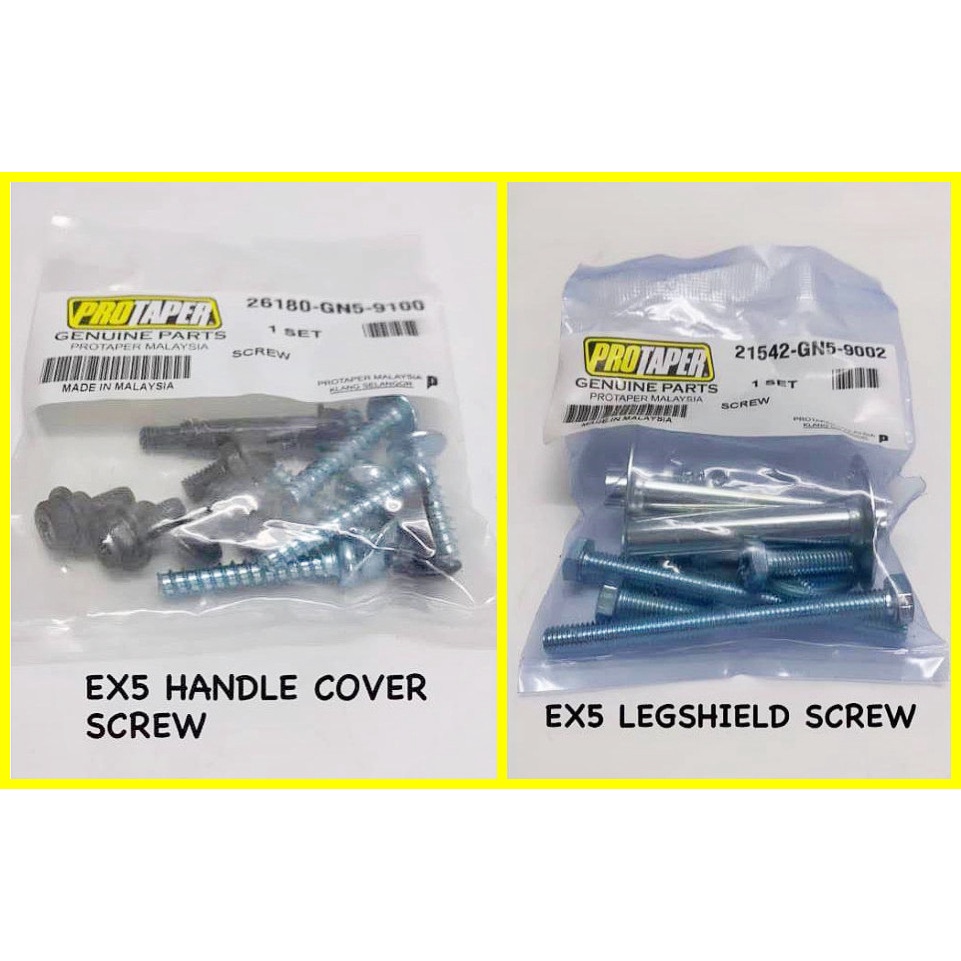 HONDA EX5 PROTAPER HANDLE COVER SCREW SKRU SET/ LEG SHIELD SCREW SKRU SET