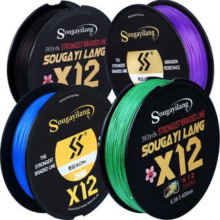 Sougayilang 12X Strands สายตกปลาถัก 550m 350m X12 Pe 12 สายตกปลาถัก 20LB-103LB Super สายตกปลา