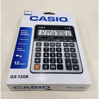 Casio เครื่องคิดเลข รุ่น GX-120B แบบตั้งโต๊ะ 12หลัก สีเงิน ประกันศูนย์