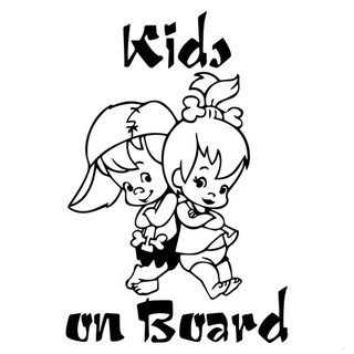 สติเกอร์แต่งรถ Kids On Board (H) มีเด็กในรถ เกรดร้าน Wrap รถ ติดแล้วลอกติดใหม่ได้ ลอกออกไม่ทิ้งคราบกาว