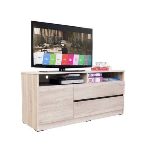 GlobalHouse DELICATO ชั้นวางทีวีT-15 ขนาด 40x120x54 ซม. สีพรีเมียร์โอ๊ค สินค้าของแท้คุณภาพดี